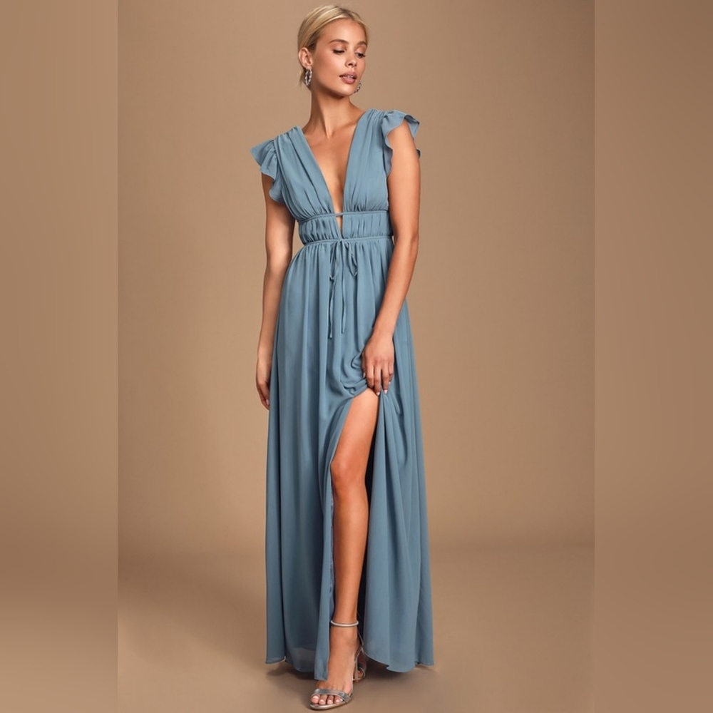 NWT Lulu's Blue Maxi Dress Formal